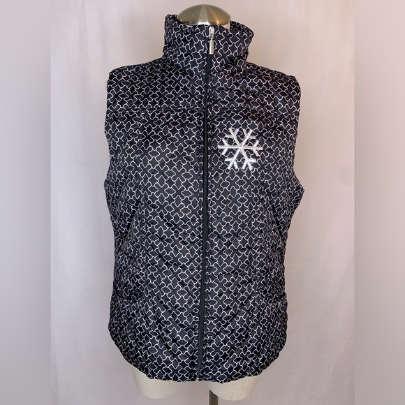 Snowman puffer full zip vest size large ugly Christmas vest holiday embroidery - Picture 3 of 9